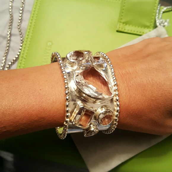 STEPHEN DWECK Large Sterling White Topaz Cuff - Picture 4 of 4