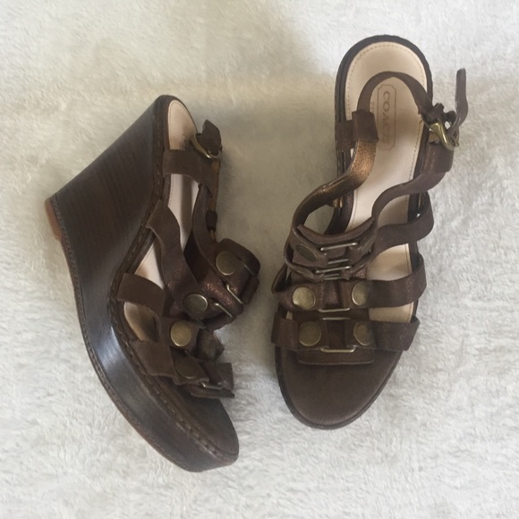 Coach Platform Wedges