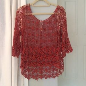 Free People Crochet Sweater