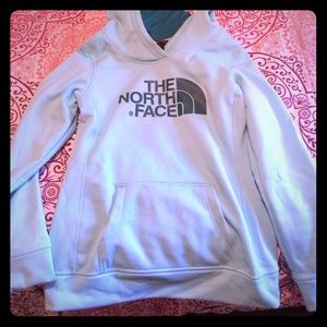 North face small light blue hoodie