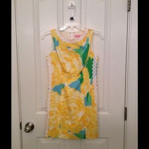 Lilly Pulitzer Yellow Rose Shift Dress