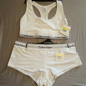 Calvin Klein (M) Bralette Set NEW (White)