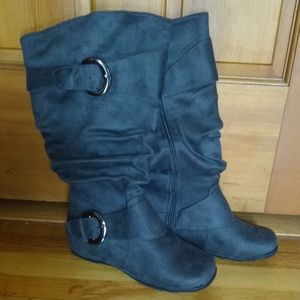 Slouchy Wide Calf Boots