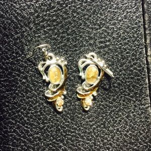 Hand draft Silver earring from Barcelona Spain
