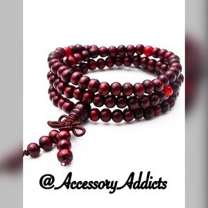 •Wooden Layers• Cherry Mala Braceo