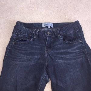 Dark wash skinny jeans