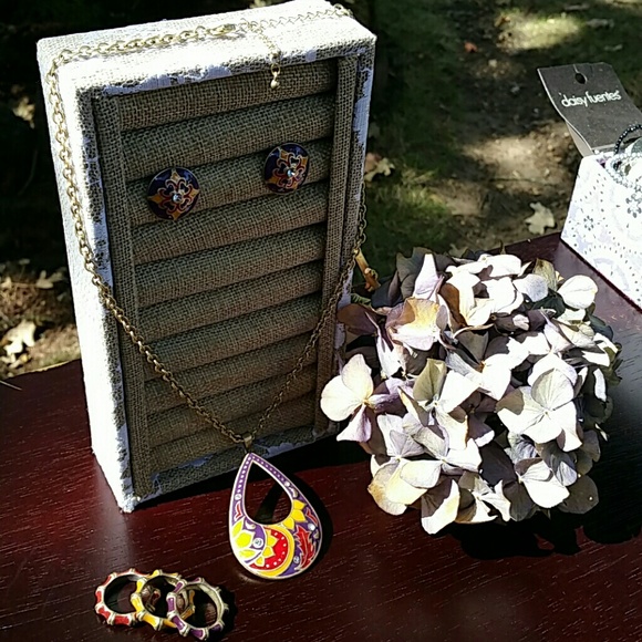 Necklace, earrings, rings set