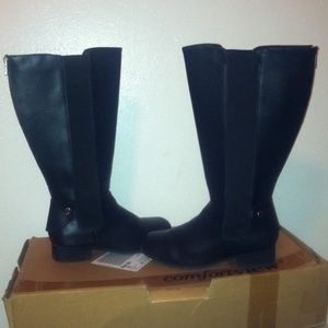 Comfortview Black Leather Boots