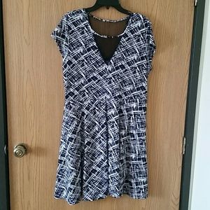 Black and white cotton dress