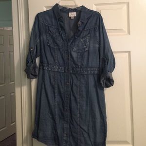 Denim shirt dress