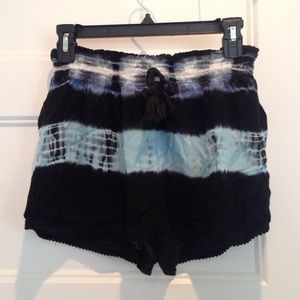 Flowy tie dye shorts