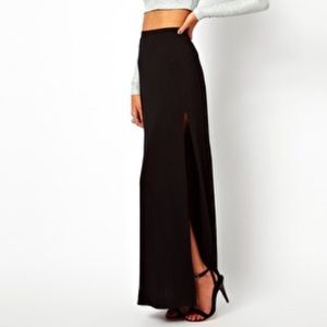 Asos Sheer Maxi Skirt with under layer