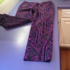 J McLaughlin paisley velvet pants.