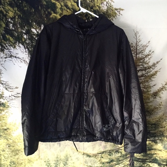 Black Puffy Rain Jacket