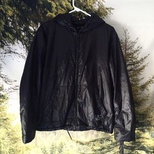 Black Puffy Rain Jacket