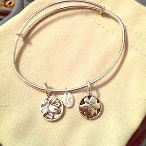 Chrysalis Blossom Silver Charm Bangle