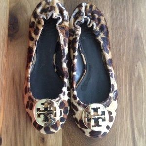 Tory Burch Leopard Reva Flats - 7.5