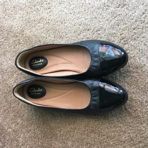 Clarks Black Flats