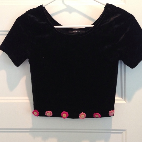 Velvet crop top