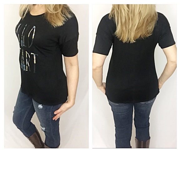 🔵CLEARANCE🔵Soft Stretchy Wild Heart Graphic sold - Picture 2 of 3