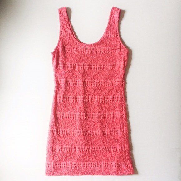 Adorable coral colored mini party dress