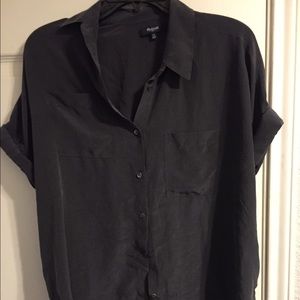 Madewell silk courier shirt
