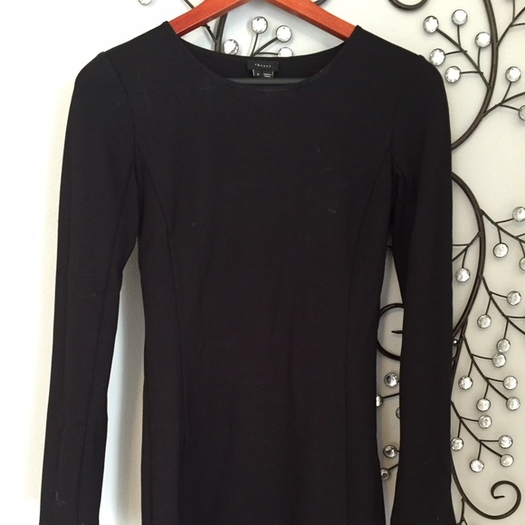 Theory Black fitted stretch dress