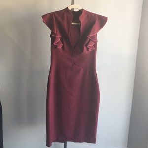 Black Halo - Wine color Dress