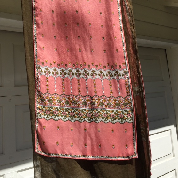 Vintage Burmel scarf, Japan, silk rayon, VGUC