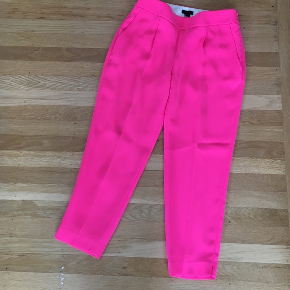 hot pink trouser pants