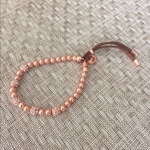 Michael Kors Rose Gold Tone Beaded Bracelet