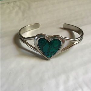 Turquoise abalone silver wrist cuff Black Friday