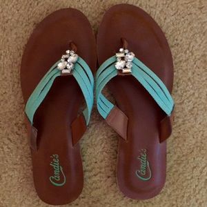 Mint green sandals Size 7