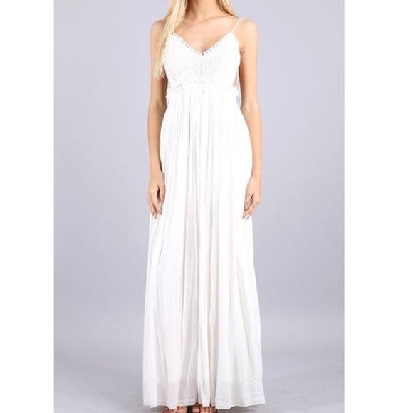 Crochet White maxi dress