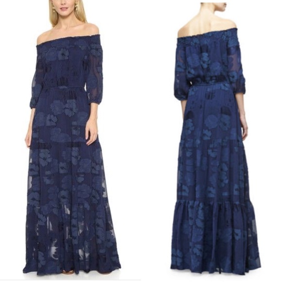 Shoshanna - Off the Shoulder Maxi Gown - Picture 1 of 2