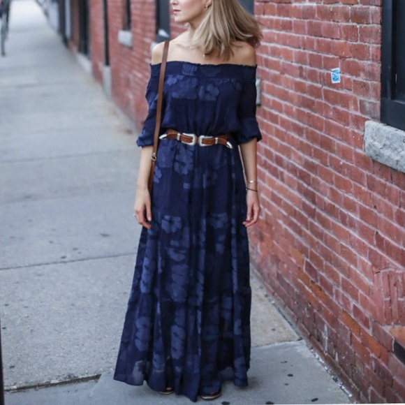 Shoshanna - Off the Shoulder Maxi Gown - Picture 2 of 2