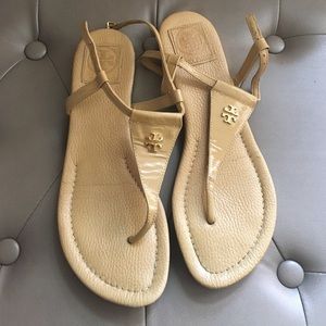 Tory Burch Strappy Sandal in Iced Coffee Size 8