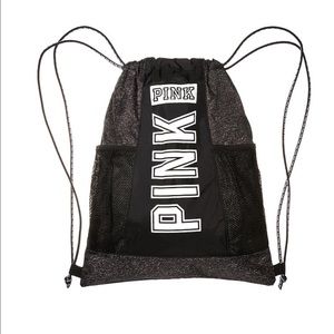 Victoria's Secret Gray/Black Drawstring backpack