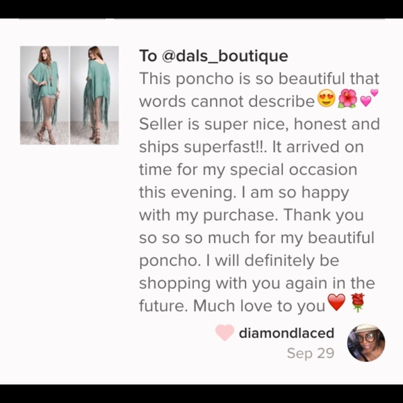 1 Small left!! BOHO Fringe Poncho - Picture 3 of 3