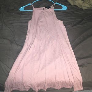 Pale pink, sleeveless mini-dress