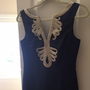 Lily Pulitzer Navy with Gold accents dress
