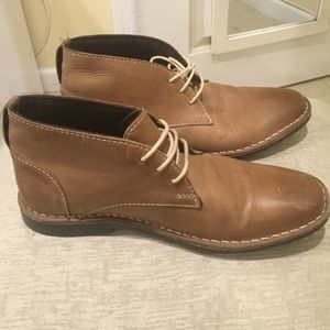 Steve Madden, light brown leather boots. Size 9.