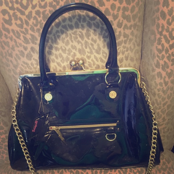 Besteyville Betsey Johnson Black Vinyl purse
