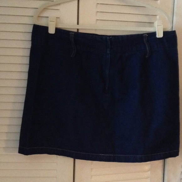 Short Micro Mini Dark Blue Denim Skirt