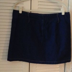 Short Micro Mini Dark Blue Denim Skirt