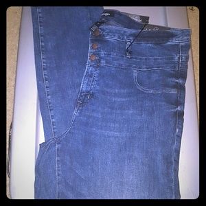 High waisted skinny jeans