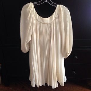 Cream colored pleated dress