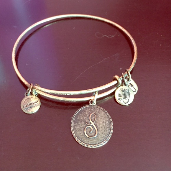 Alex and Ani S Charm Bangle Bracelet Gold Finish
