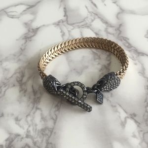 Banana Republic Gold and Black Metallic Bracelet