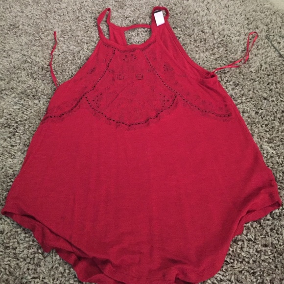 Red tank top